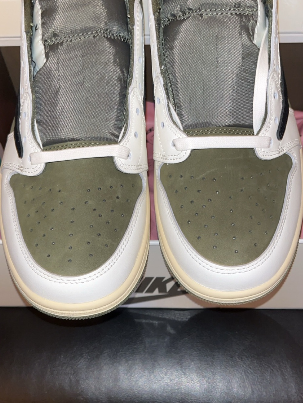 2025 TRAVIS SCOTT x JORDAN 1 LOW MEDIUM OLIVE” - Picture 10 of 13